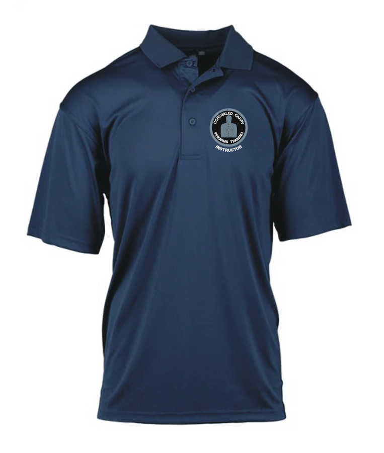 Concealed Carry Firearms Training Instructor Polyester Polo Embroidered #930 (image for) Concealed Carry Firearms Training Instructor Polyester Polo Embroidered #930